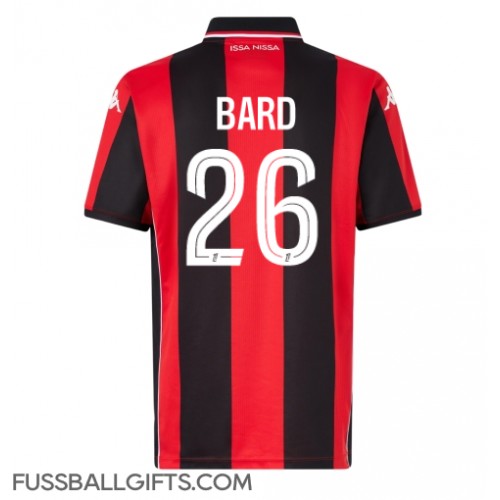 OGC Nice Melvin Bard  #26 Fußballbekleidung Heimtrikot 2025-26 Kurzarm OGC Nice Melvin Bard  #26 Fußballbekleidung Heimtrikot 2025-26 Kurzarm